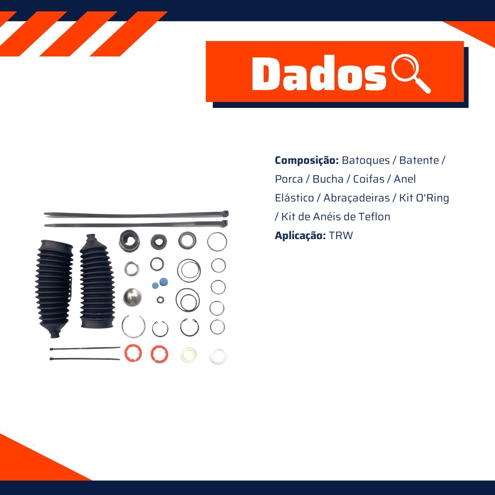 Kit de Reparo da Direção Hidráulica - Corteco - 57039K