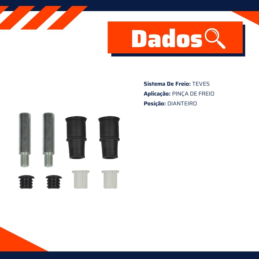 Kit Pino Guia da Pinça Dianteira Teves - Kit & Cia - 15400
