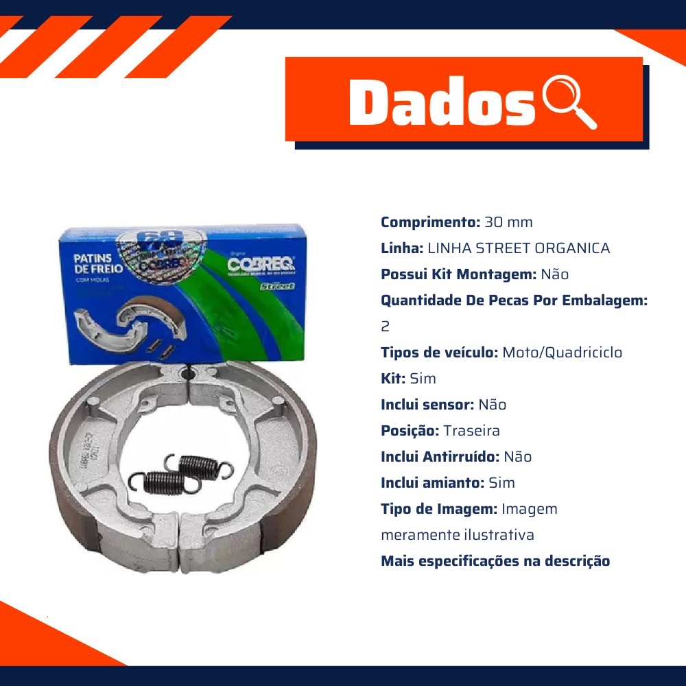 Kit sapata de freio - Cobreq - 0313-CP