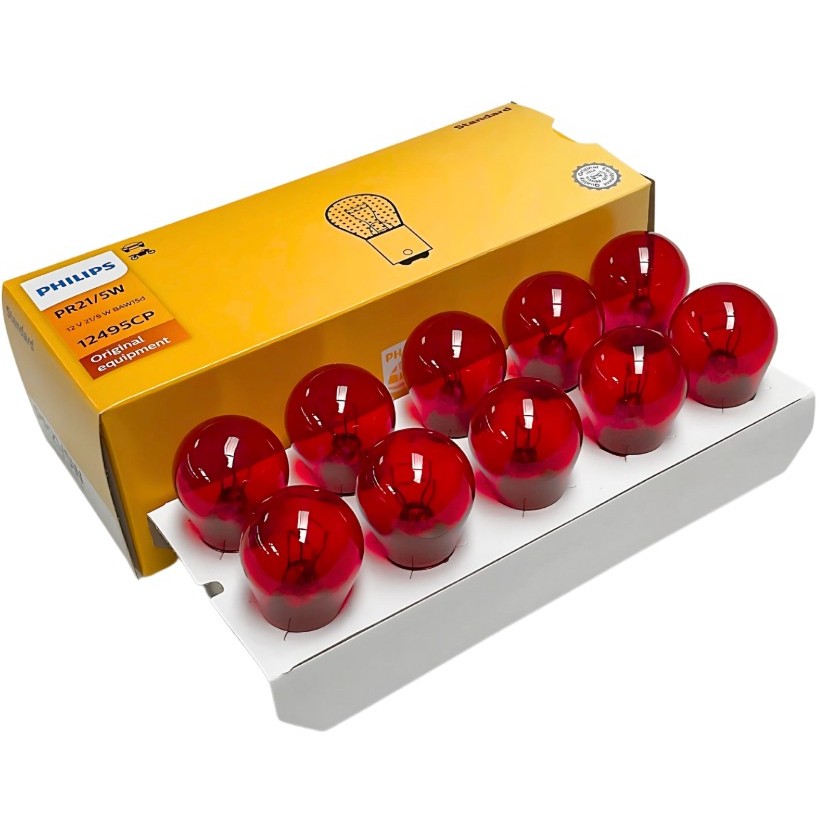 10 Lâmpadas da Luz de Freio PR21/5W 12V - Philips - 12495