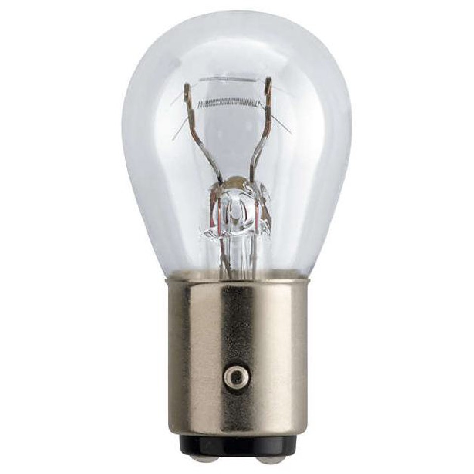 10 Lâmpadas Freio/Lanterna P25 12V 2 Polos Pinos Alinhados - Philips - 12502
