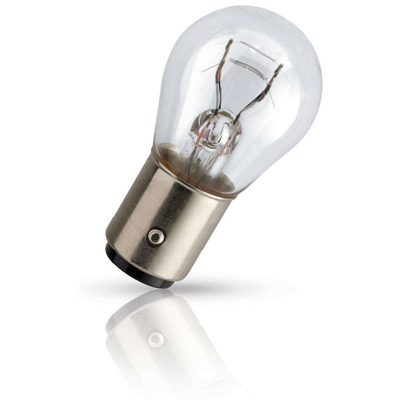 10 Lâmpadas Freio/Lanterna P25 12V 2 Polos Pinos Alinhados - Philips - 12502