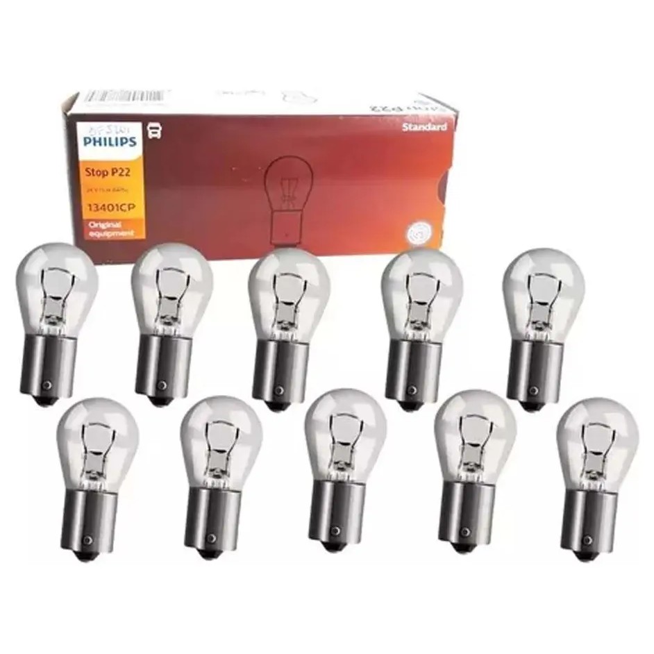 10 Lâmpadas da Luz de Ré P22 24V 15W - Philips - 13401