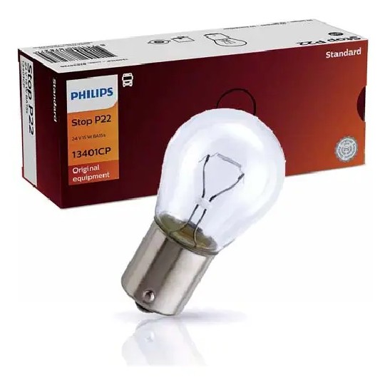 10 Lâmpadas da Luz de Ré P22 24V 15W - Philips - 13401