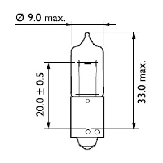 10 Lâmpadas da Luz de Ré H21W - Philips - 24356