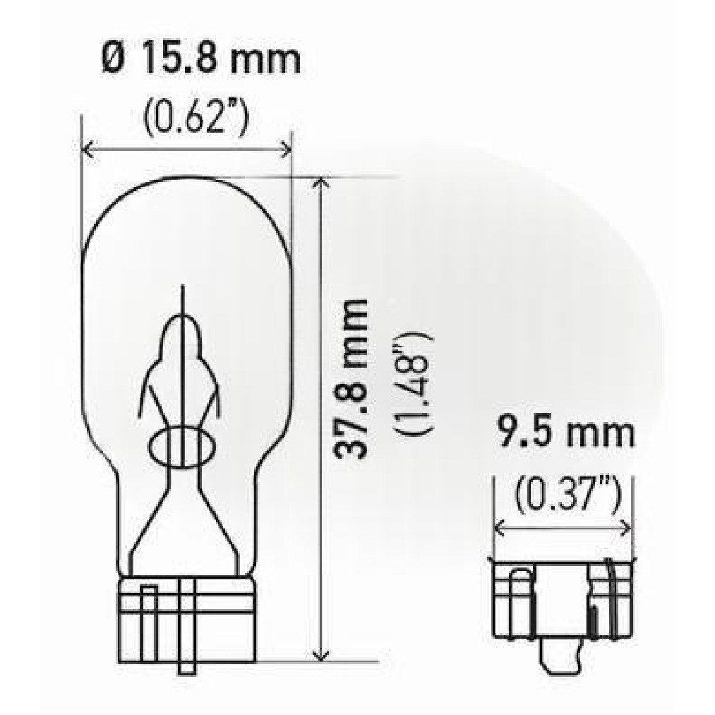Kit 10 Lâmpadas Posição W16W 12V 16W Halógena - Hella - 921