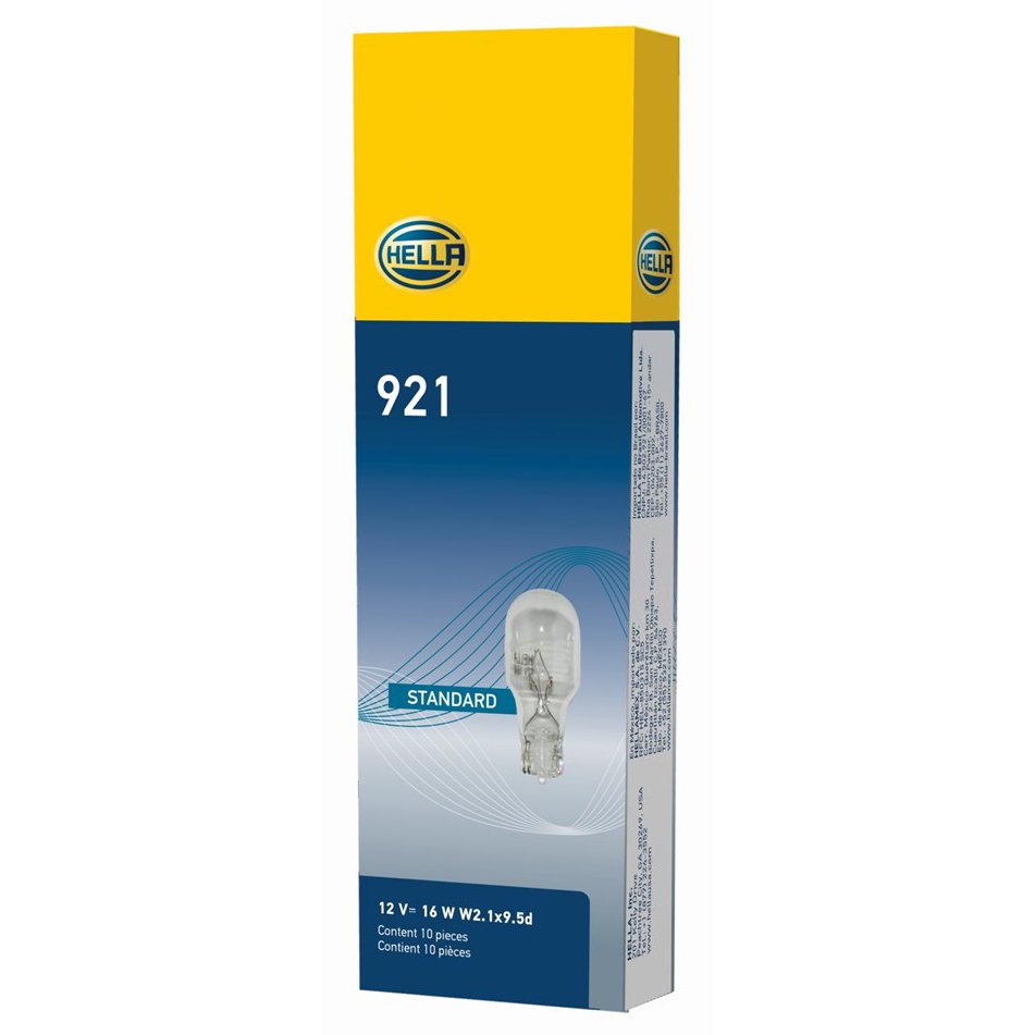 Kit 10 Lâmpadas Posição W16W 12V 16W Halógena - Hella - 921