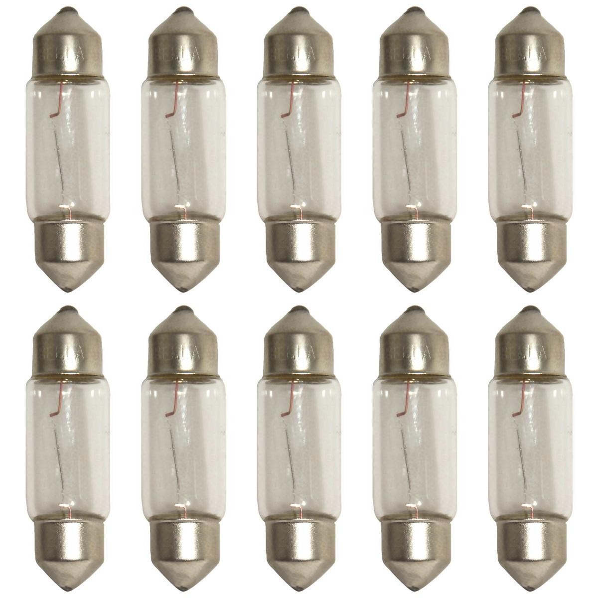 10 Lâmpadas T3,25 de 12V 10W Amarela - Hella - 6461