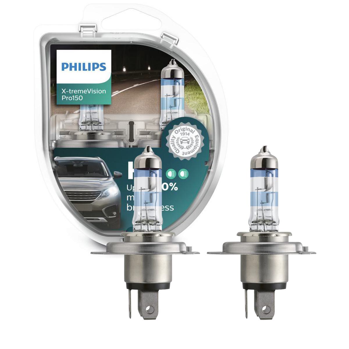 Par de Lâmpadas Philips X-treme Vision H4 55/60w 12v - Philips - 12342XVPS2