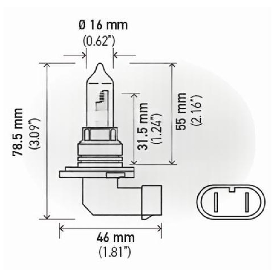 Par Lâmpadas HB3 12V 65W High Performance P20d - Hella - 9005 HP