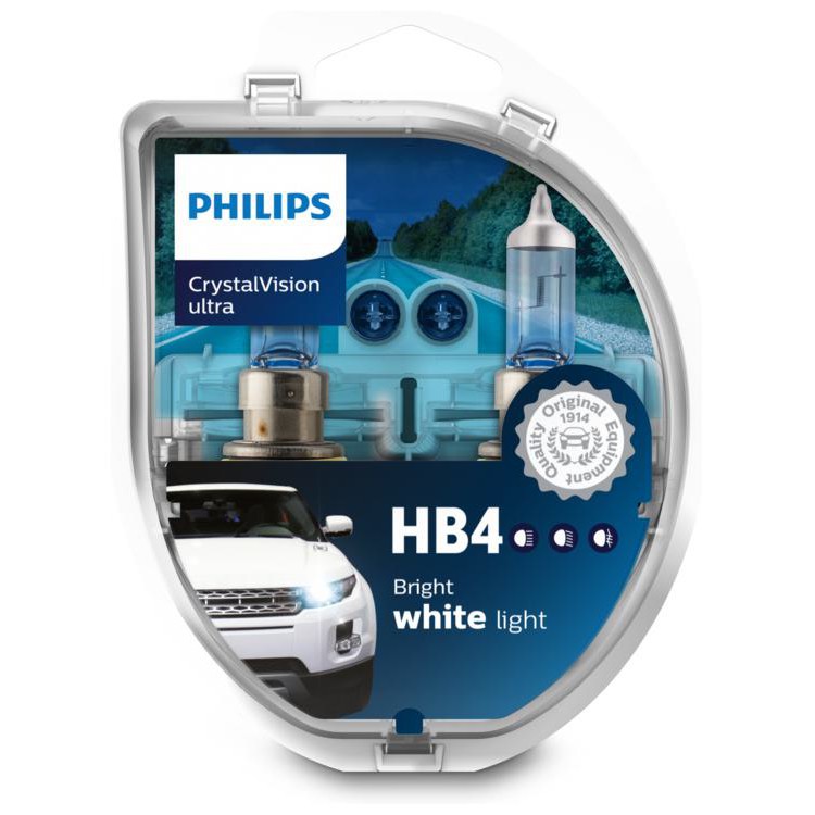 Par de lâmpadas crystal vision ultra hb4 51w - Philips - 9006CVUSM