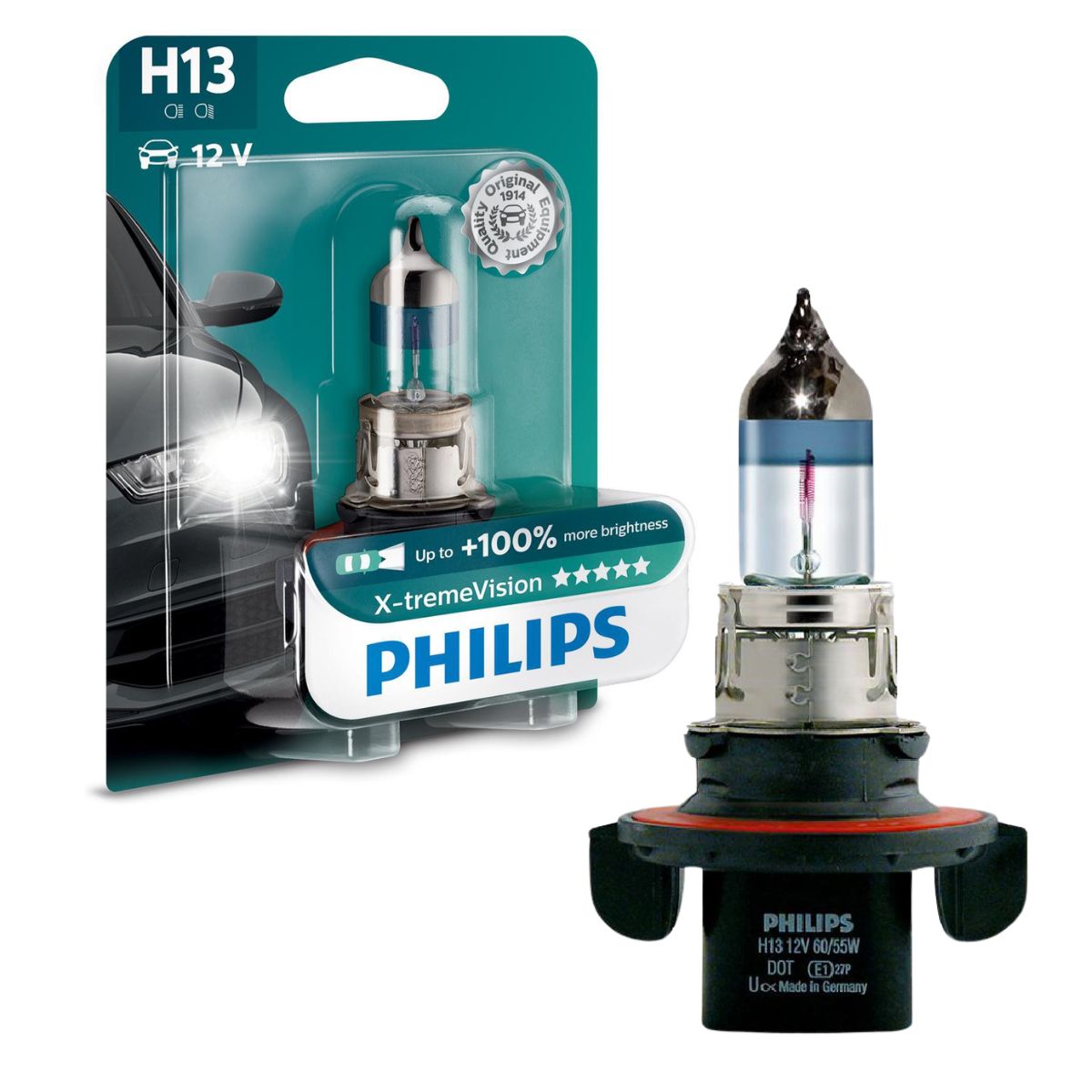 Lâmpada Auto Farol X-treme Vision 12V 60/55W 1 Unid Philips 9008XVB1