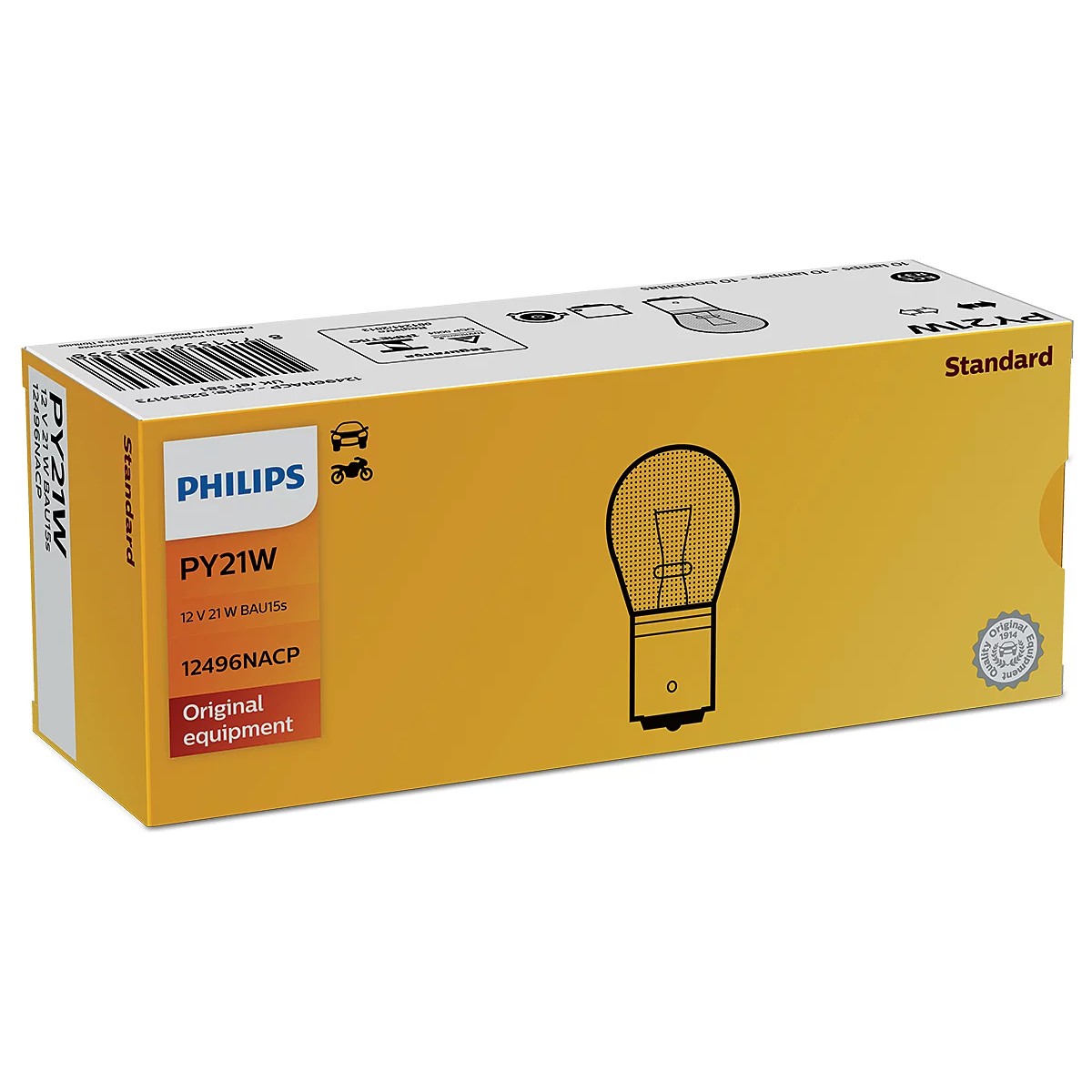 10 Lâmpadas do Indicador Posterior e Luz de Seta - Philips - 12496NACP