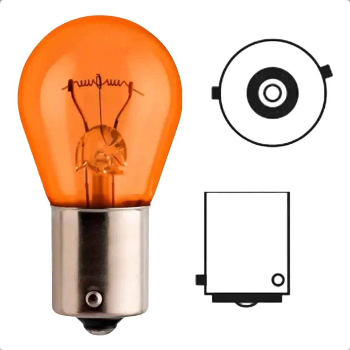 10 Lâmpadas do Indicador Posterior e Luz de Seta - Philips - 12496NACP