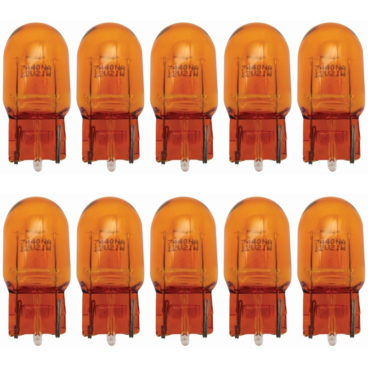 10 Lâmpadas do Pisca Ambar 21W 12V Halogena Pinguinho W3X16D - Hella - 7440NA