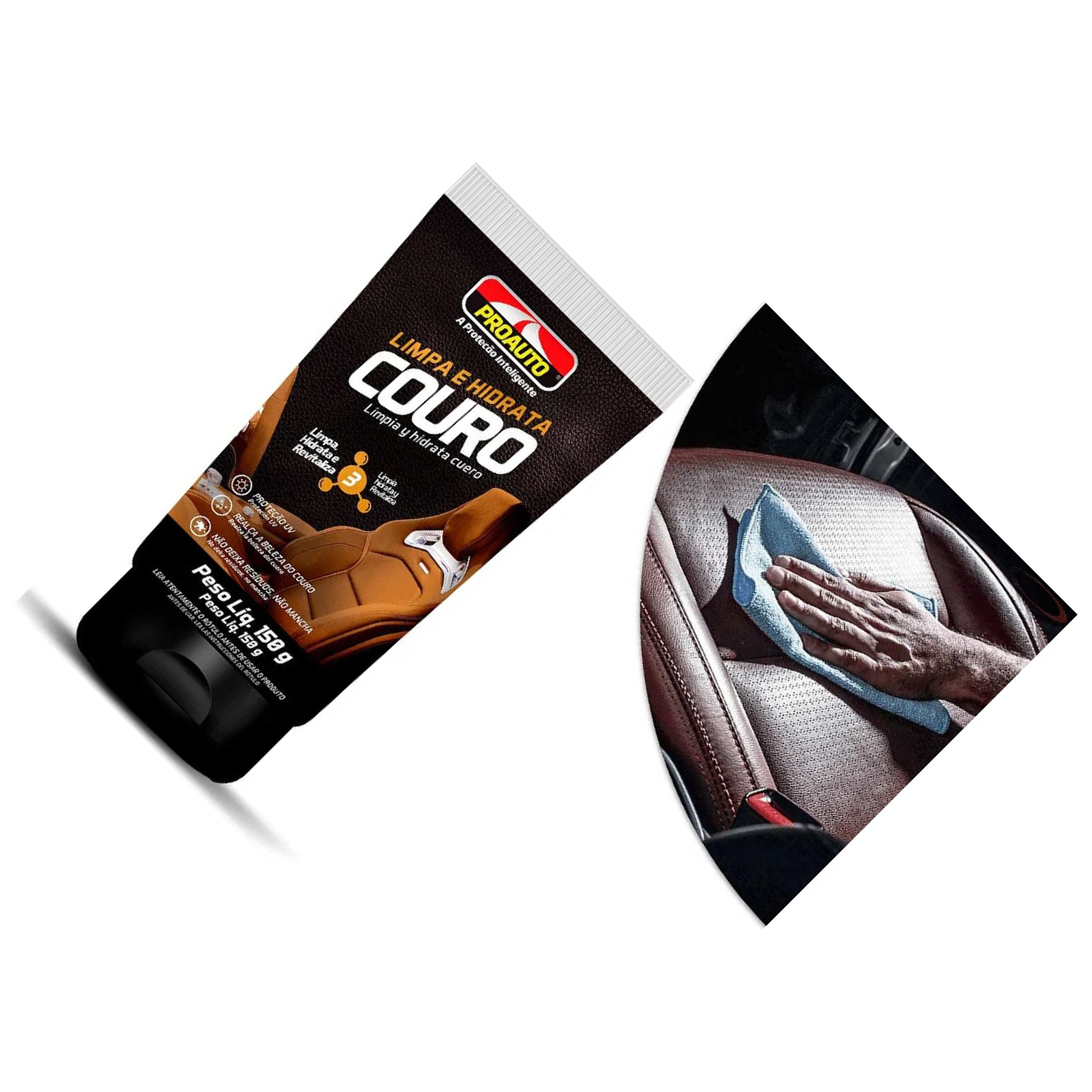 Limpa e Hidrata Couro Gel 150g - Proauto - 3059