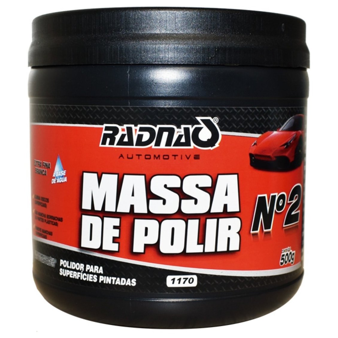 Massa de Polir Nº2 para Superfícies Pintadas - Radnaq - 1170