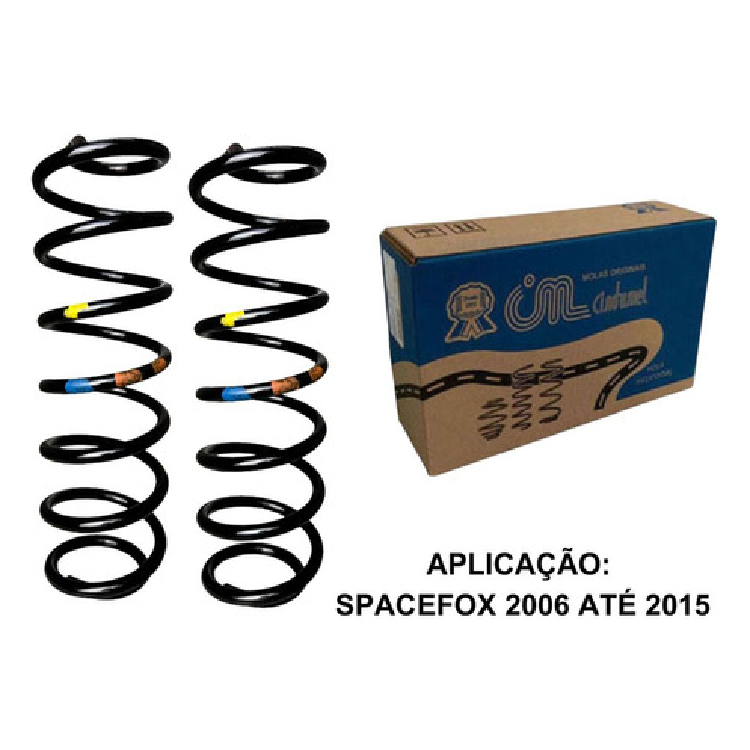 2 Mola Helicoidal Traseira para Volkswagen Spacefox - Cindumel - CIN-468