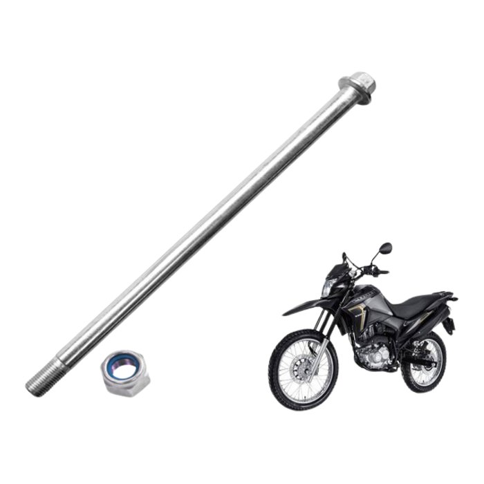 Eixo da Roda Dianteira com Rosca M12 para Honda NXR 125 BROS e NXR 150 BROS - Danidrea - 06814