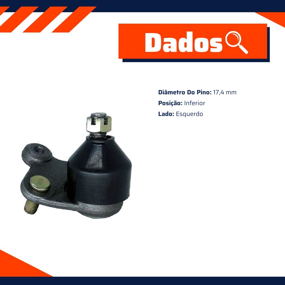 Pivô de Suspensão Inferior Lado Esquerdo para Honda CR-V - First - 72083