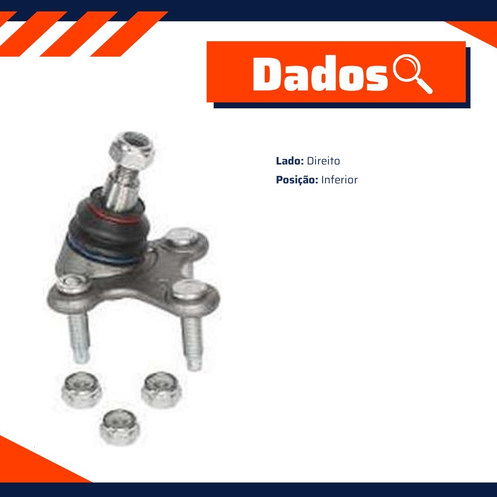 Pivô de Suspensão Inferior Lado Direito - Dayco - DSS1117