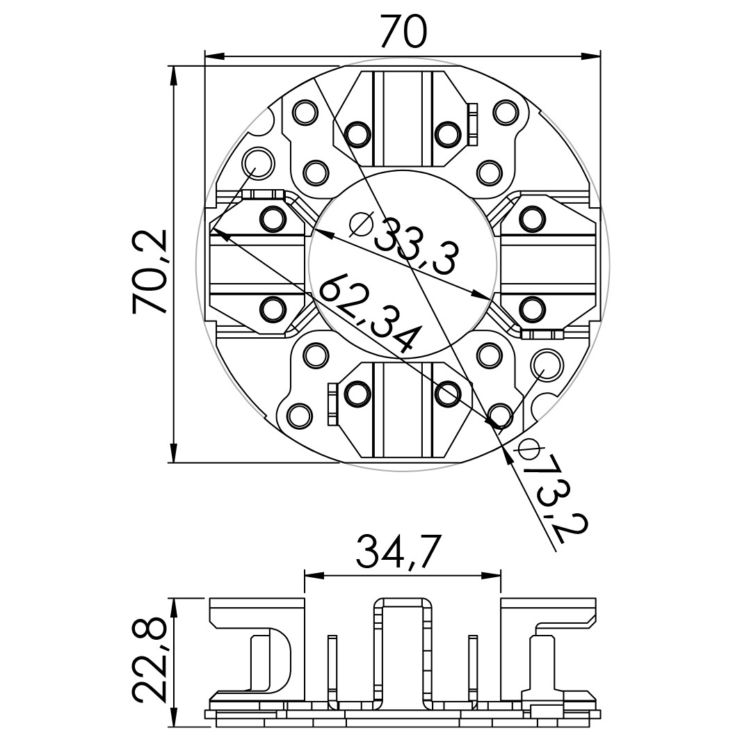 Porta Escovas para Motor de Partida com 4 Escovas - Unifap - 1.145/4
