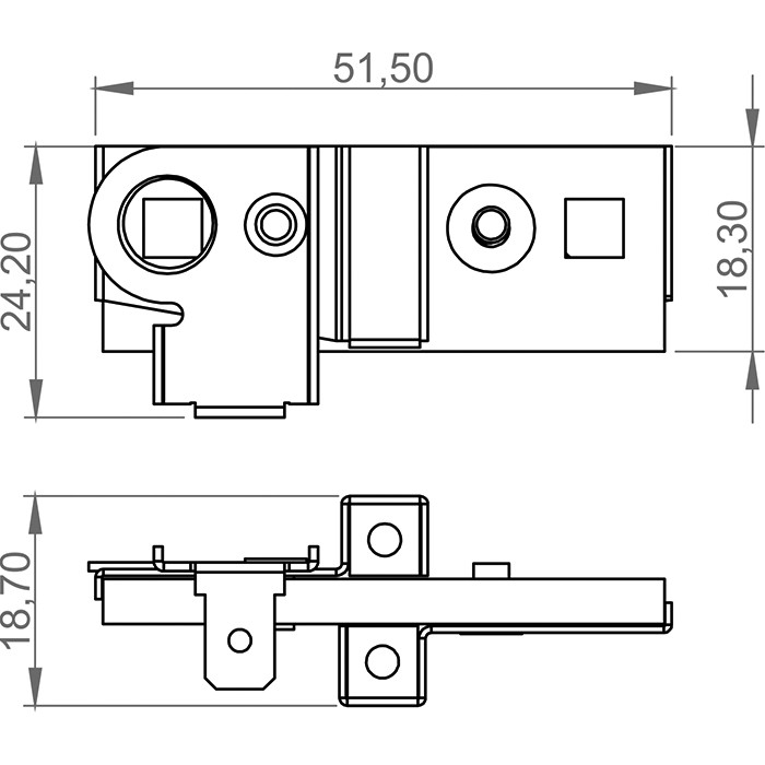 Porta Escovas para Alternador com 2 Escovas - Unifap - 2.206/2