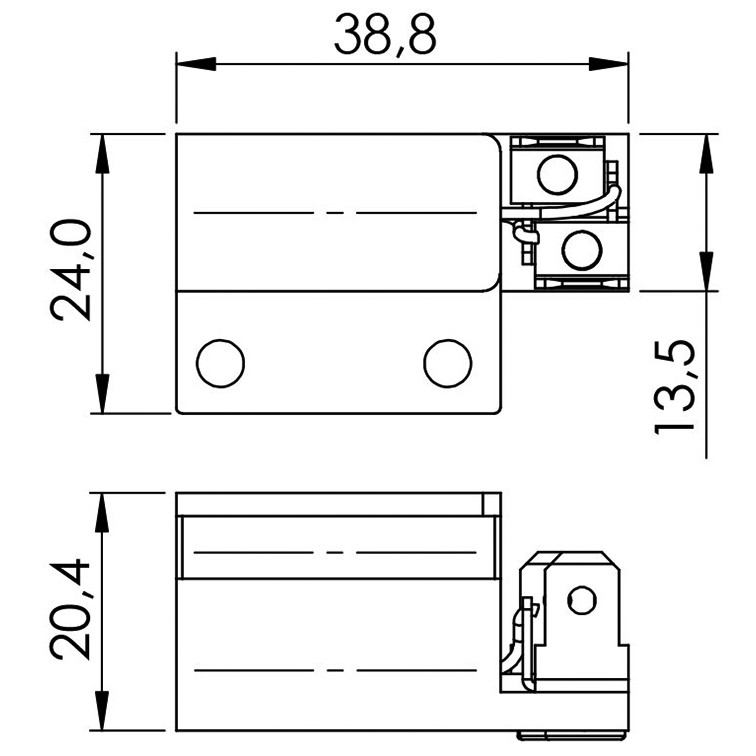 Porta Escovas para Alternador com 2 Escovas - Unifap - 2.209/2