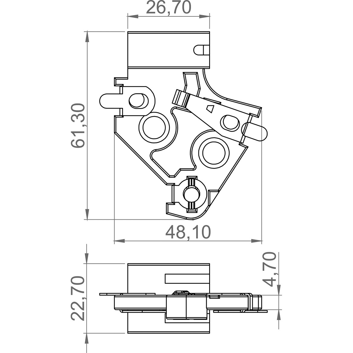 Porta Escovas para Alternador com 2 Escovas - Unifap - 2.220/2
