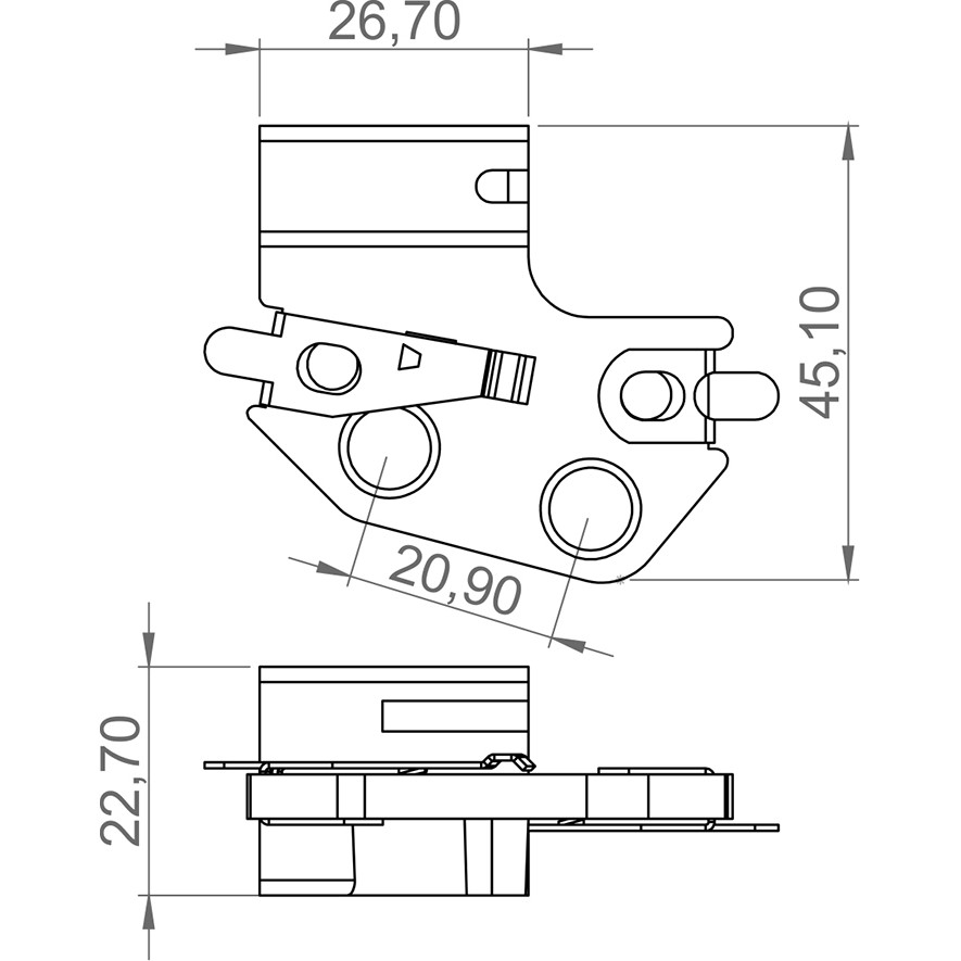 Porta Escovas para Alternador com 2 Escovas - Unifap - 2.203/2