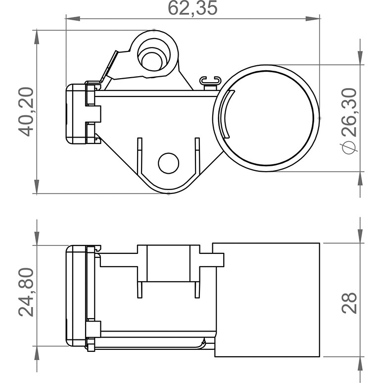 Porta Escovas para Alternador com 2 Escovas - Unifap - 2.214/2