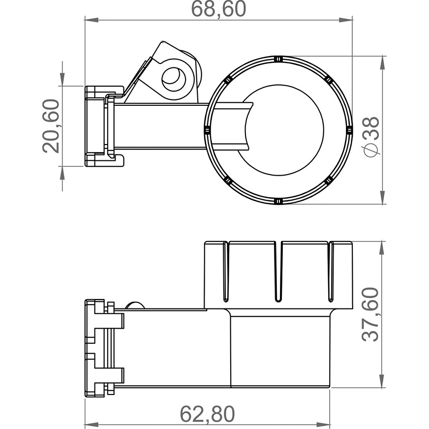 Porta Escovas para Alternador com 2 Escovas - Unifap - 2.215/2