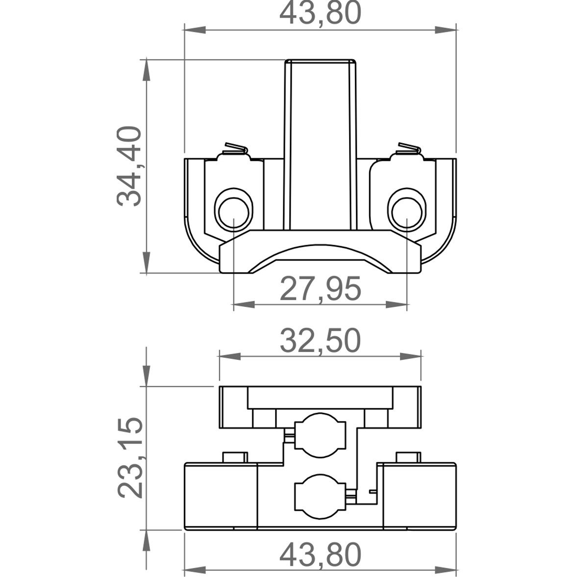 Porta Escovas para Alternador com 2 Escovas - Unifap - 2.217/2