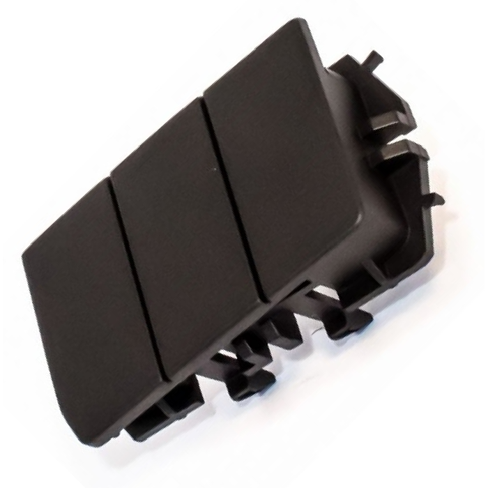 Remate Preto Central em Metal/Plástico para Volkswagen Cross Up! e Up! - Kostal - 10290773