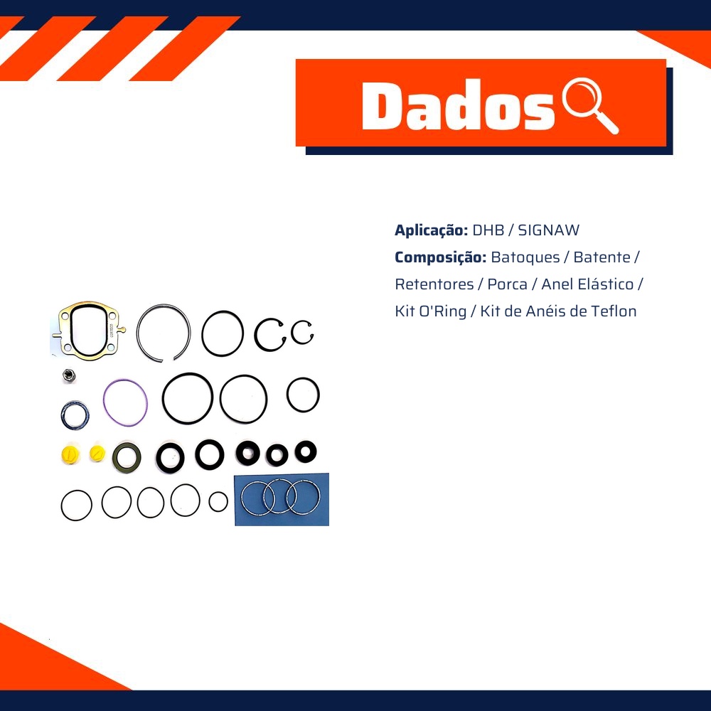 Kit de Reparo da Direção Hidráulica - Corteco - 57002K