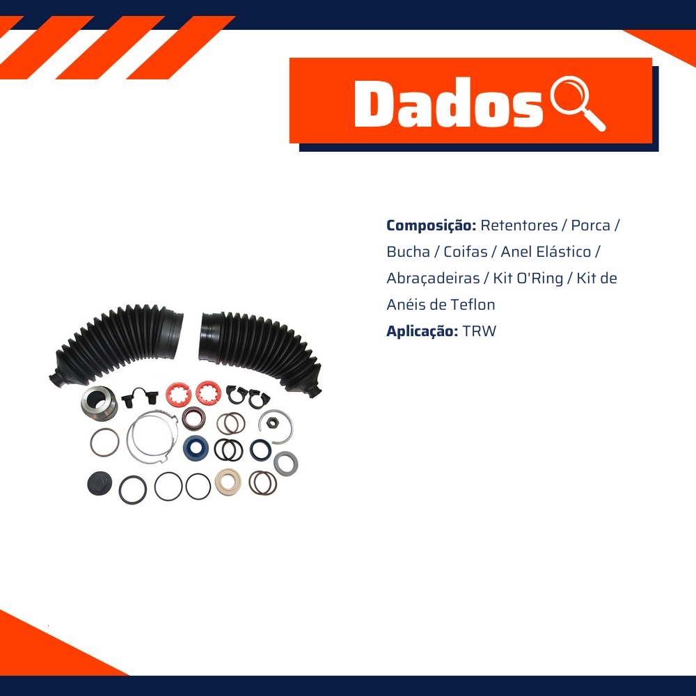 Kit de Reparo da Direção Hidráulica para Ford Fiesta Fiesta Sedan - Corteco - 57098K