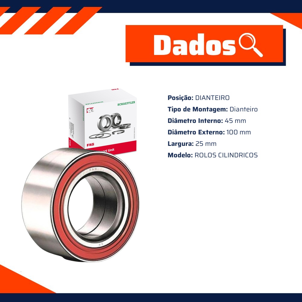 Rolamento de roda DIANTEIRO - FAG - 713 1111 10