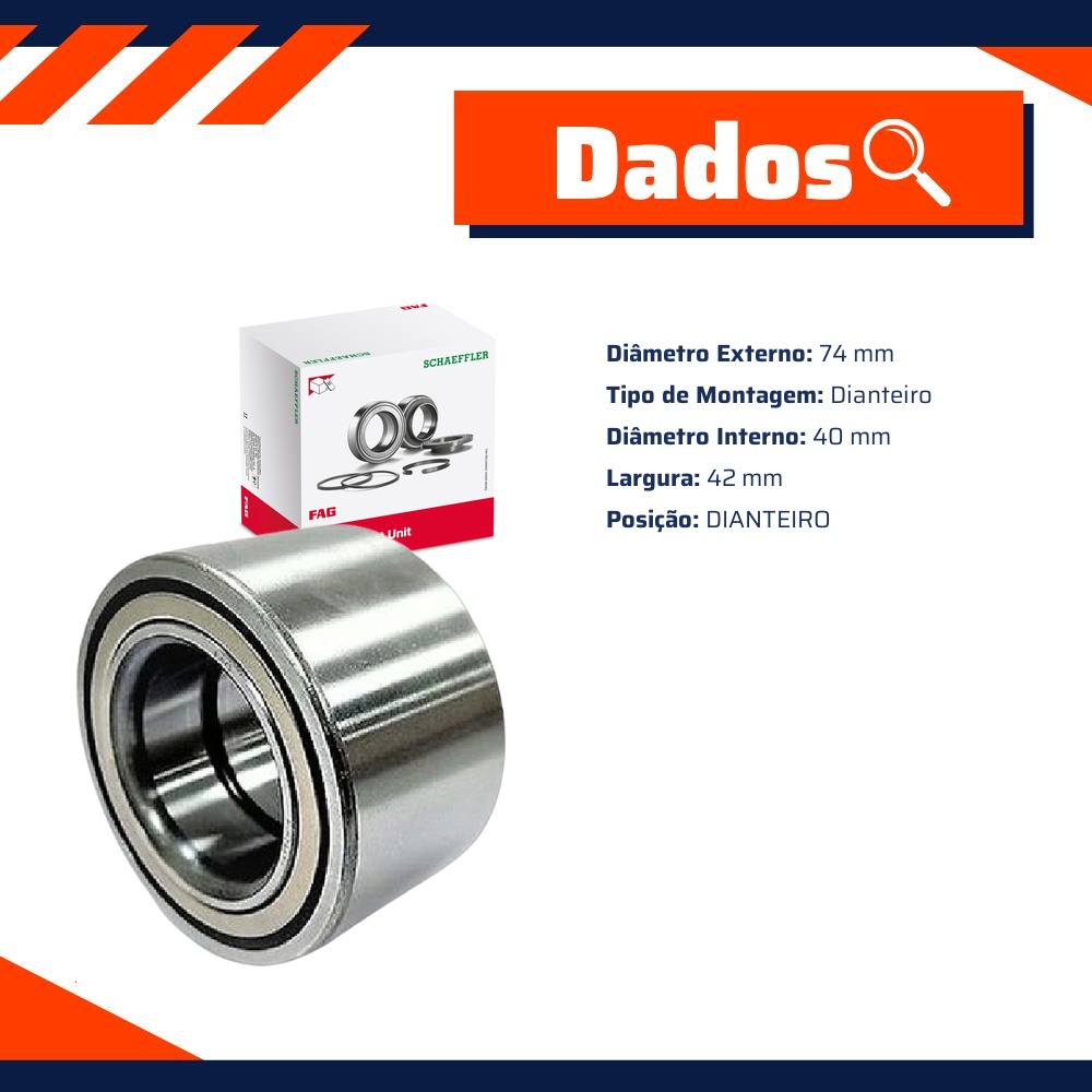 Rolamento de Roda Dianteiro para Toyota Corolla e Fielder - FAG - 713 1385 10