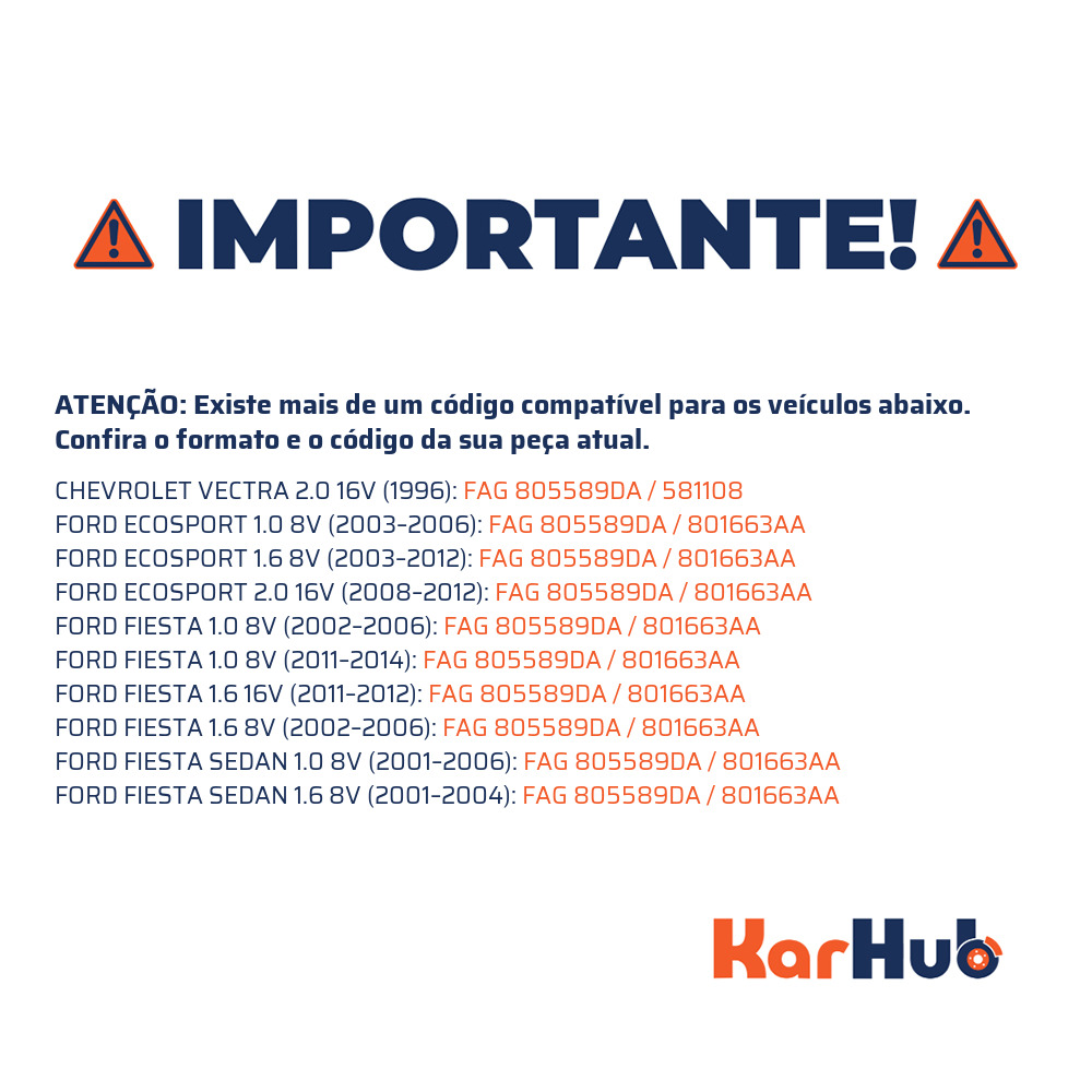 Rolamento de Roda Dianteiro - FAG - 805589DA