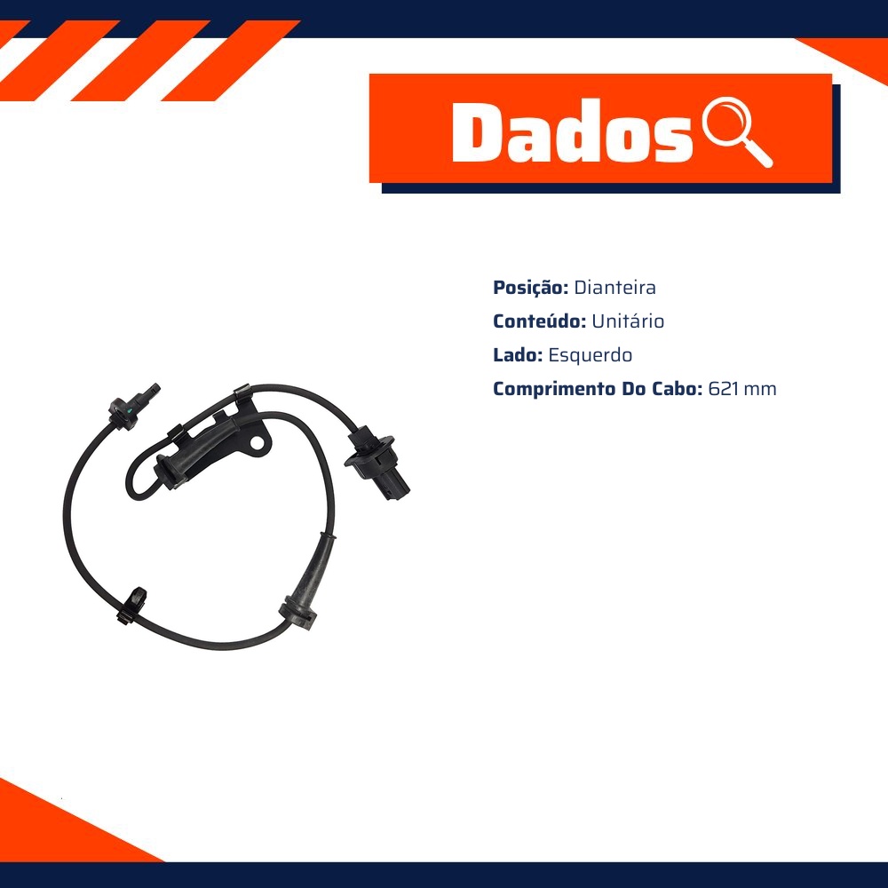 Sensor ABS Dianteiro Esquerdo para Honda City - Gauss - GS2270