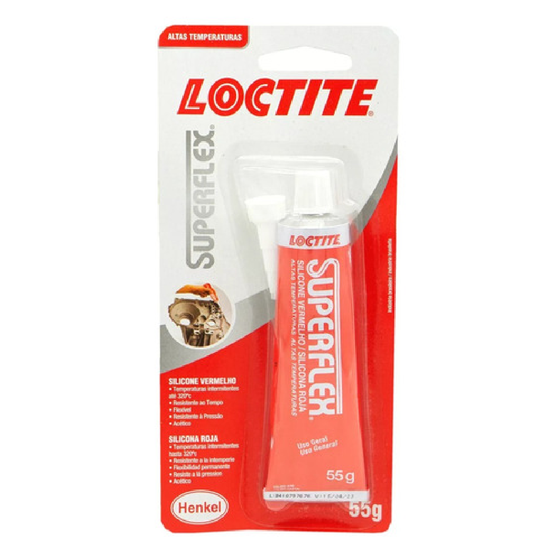 Silicone Vermelho Escala de Temperatura -40 130°C - Loctite - 581034