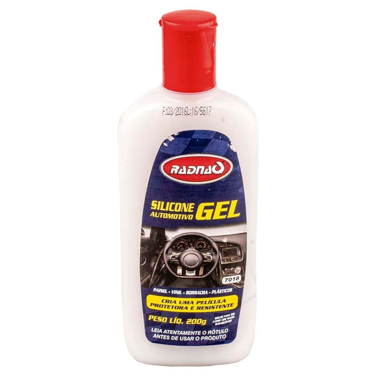 Silicone Gel Automotivo Líquido 200g para Painel, Vinil, Borracha e Plásticos - Radnaq - 7018