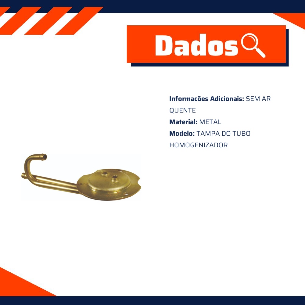 Tampa do Tubo Homogenizador - Valclei - VC-122.D