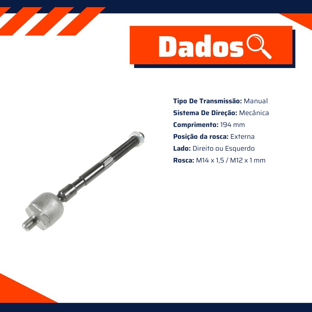 Terminal Axial Lado Direito ou Esquerdo - Volda - AX124