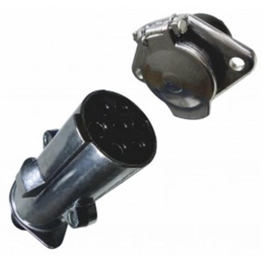 Tomada Reboque 7 Pinos Aluminio 24v Carreta Engate Fixo e Móvel - DNI - 8324