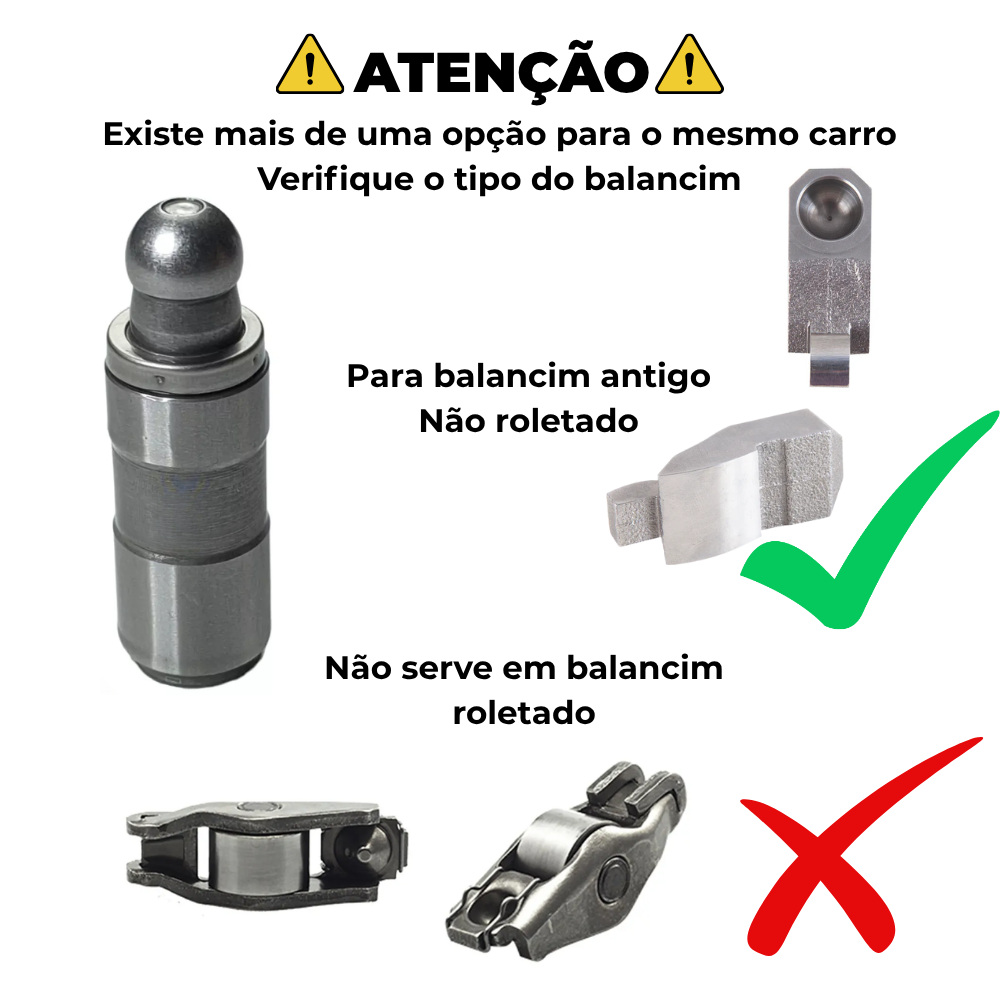 Jogo com 8 Tuchos de Válvula Hidráulico - APLIC - 275