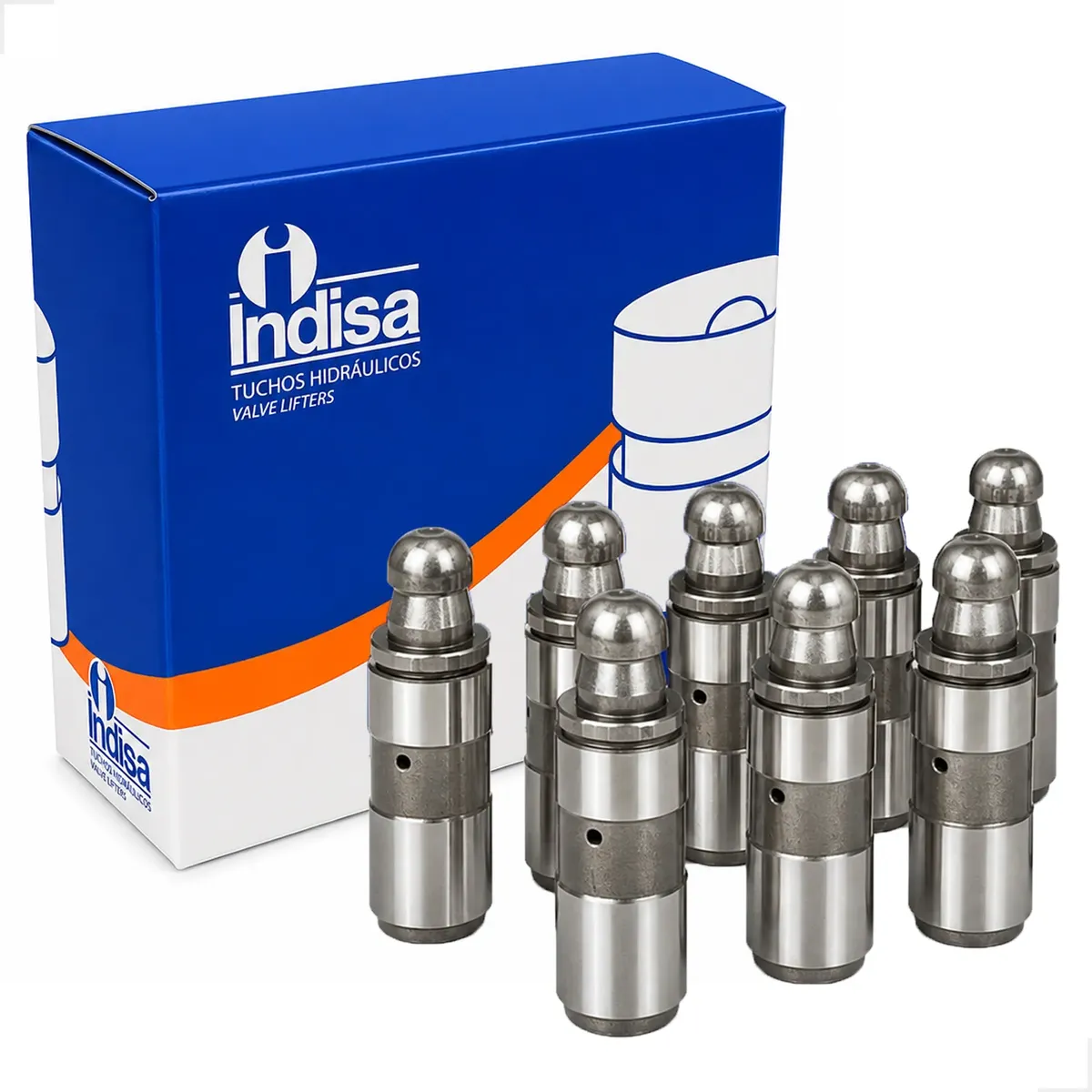 Jogo com 8 Tuchos de Válvula Hidráulico - Indisa - IND3002