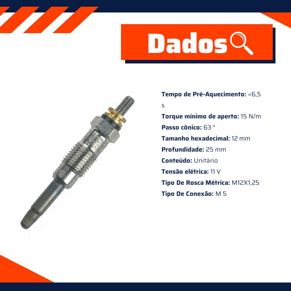 Vela Aquecedora para Chevrolet Space Van e Mercedes-Benz MB 180 - Bosch - 0 250 201 039