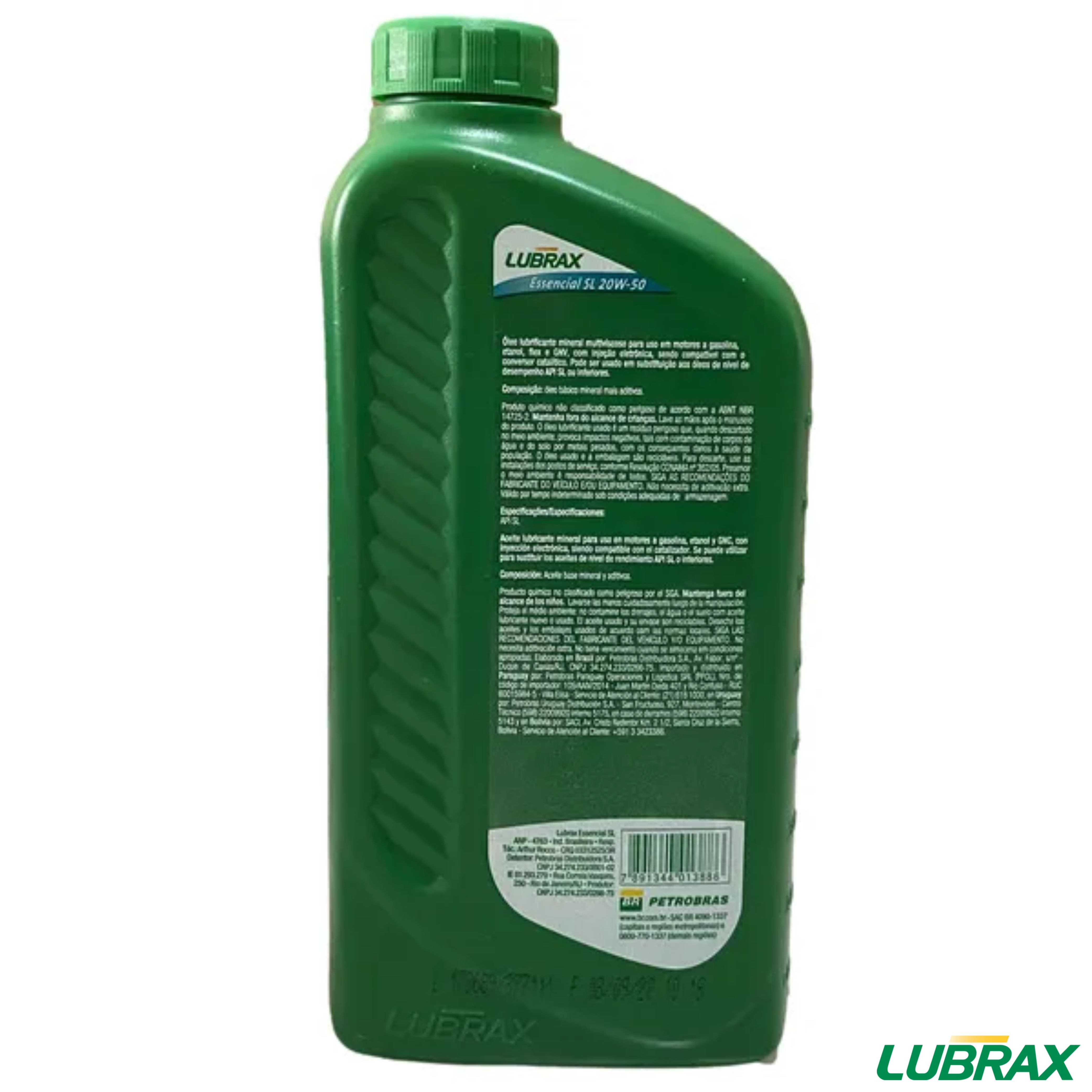 Óleo de Motor 20W50 ESSENCIAL API SL Mineral 1L - Lubrax