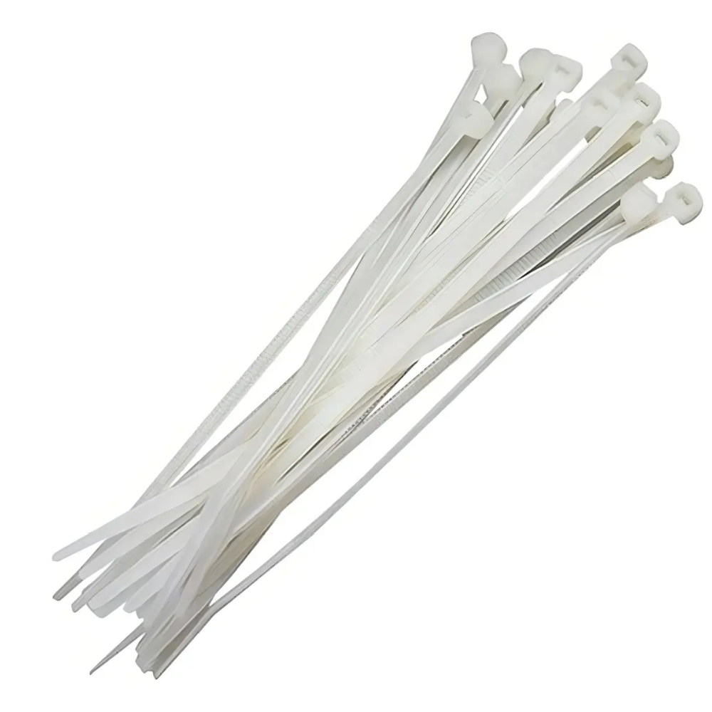 Abraçadeira de Nylon Branca 100x2,5mm Kit com 100 Peças - DNI - 5060-BR